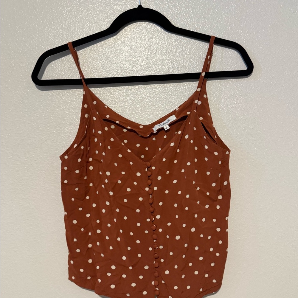 Madewell Brown Sleeveless Crop Camisole